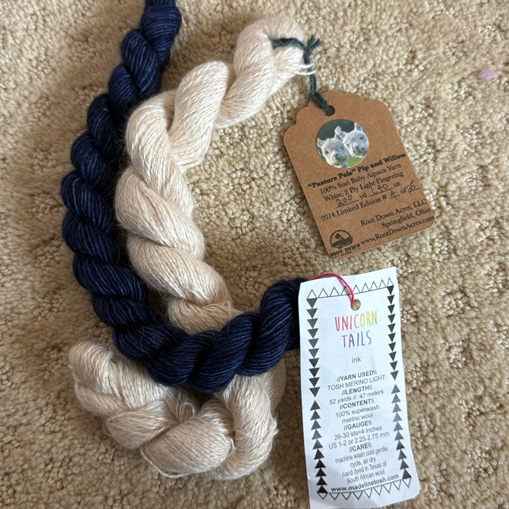 mini sock yarn tails